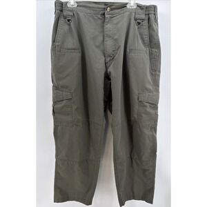 CQR Cargo Pants Mens Large Green Canvas Trouser Combat Outdoor 40x30